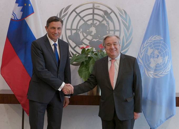 President Borut Pahor and UN Secretary-General Antnio Guterres
